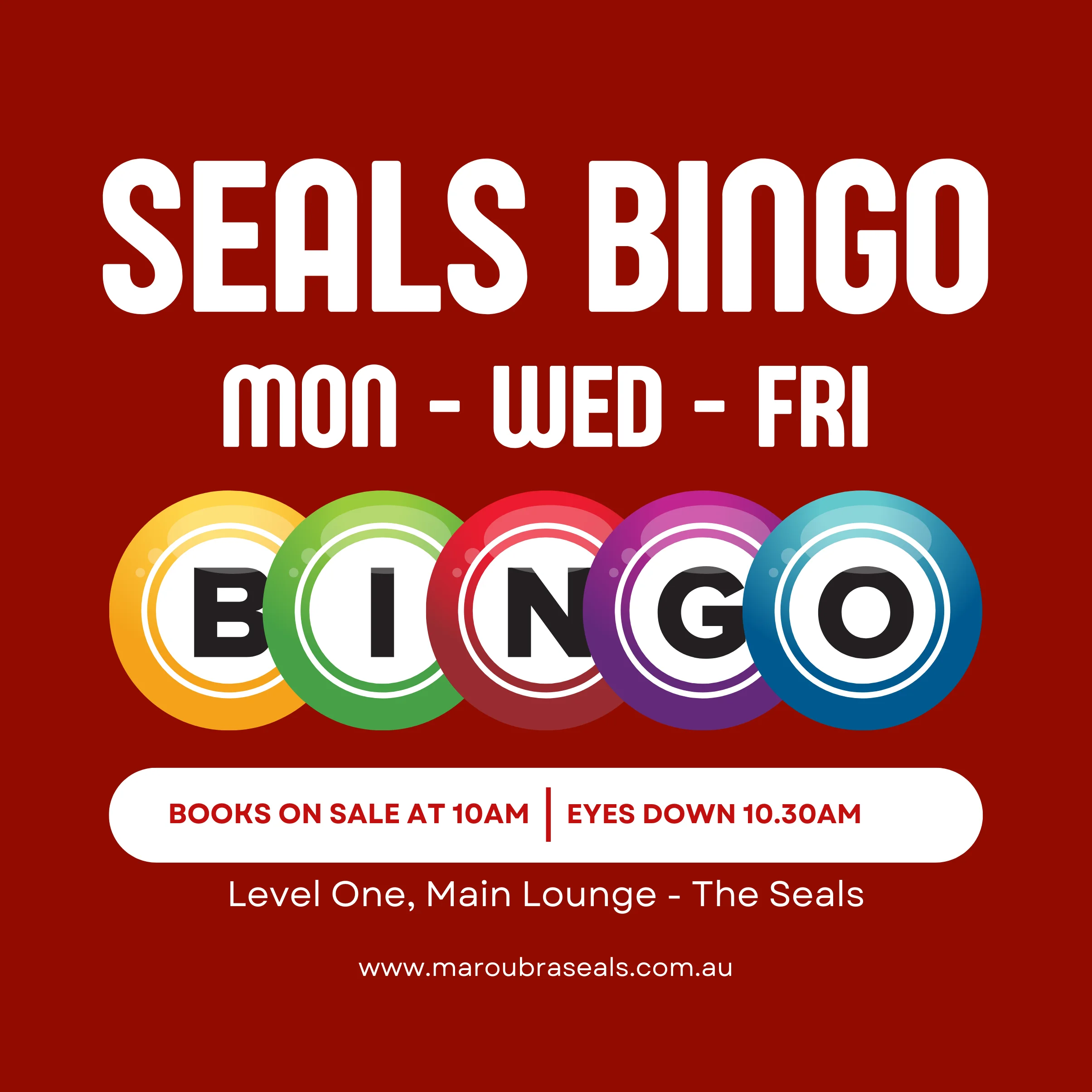 SEALS BINGO